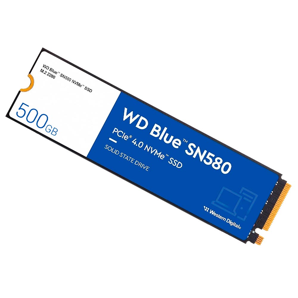 SSD Western Digital M.2 500GB Blue SN580 NVMe - WDS500G3B0E