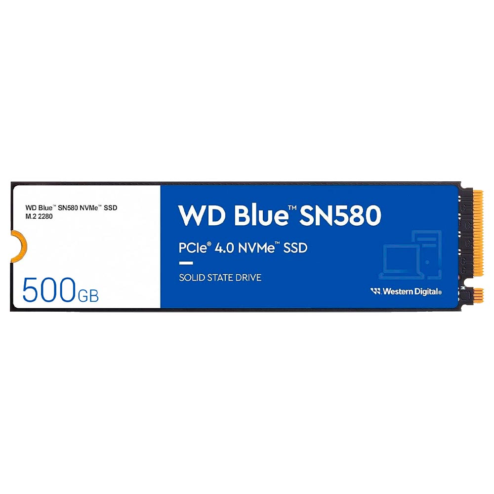 SSD Western Digital M.2 500GB Blue SN580 NVMe - WDS500G3B0E