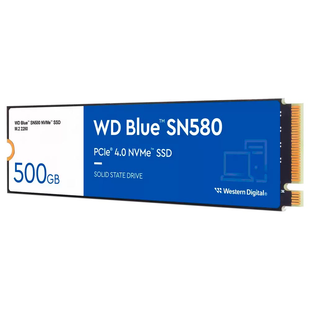 SSD Western Digital M.2 500GB Blue SN580 NVMe - WDS500G3B0E