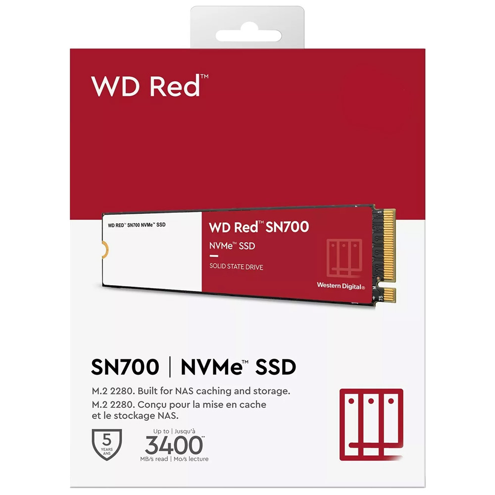 SSD Western Digital M.2 500GB SN700 Red NVMe - WDS500G1R0C