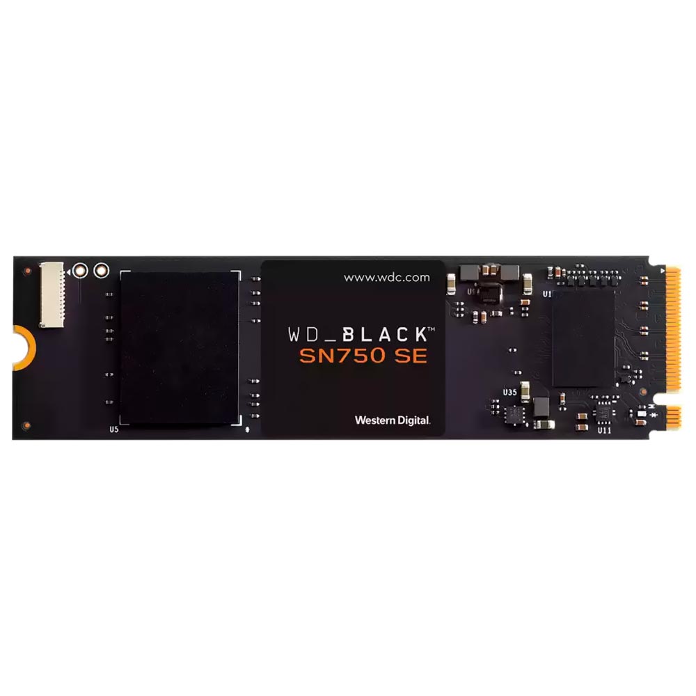 SSD Western Digital M.2 500GB SN750 Black SE NVMe - WDS500G1B0E-00B3V0