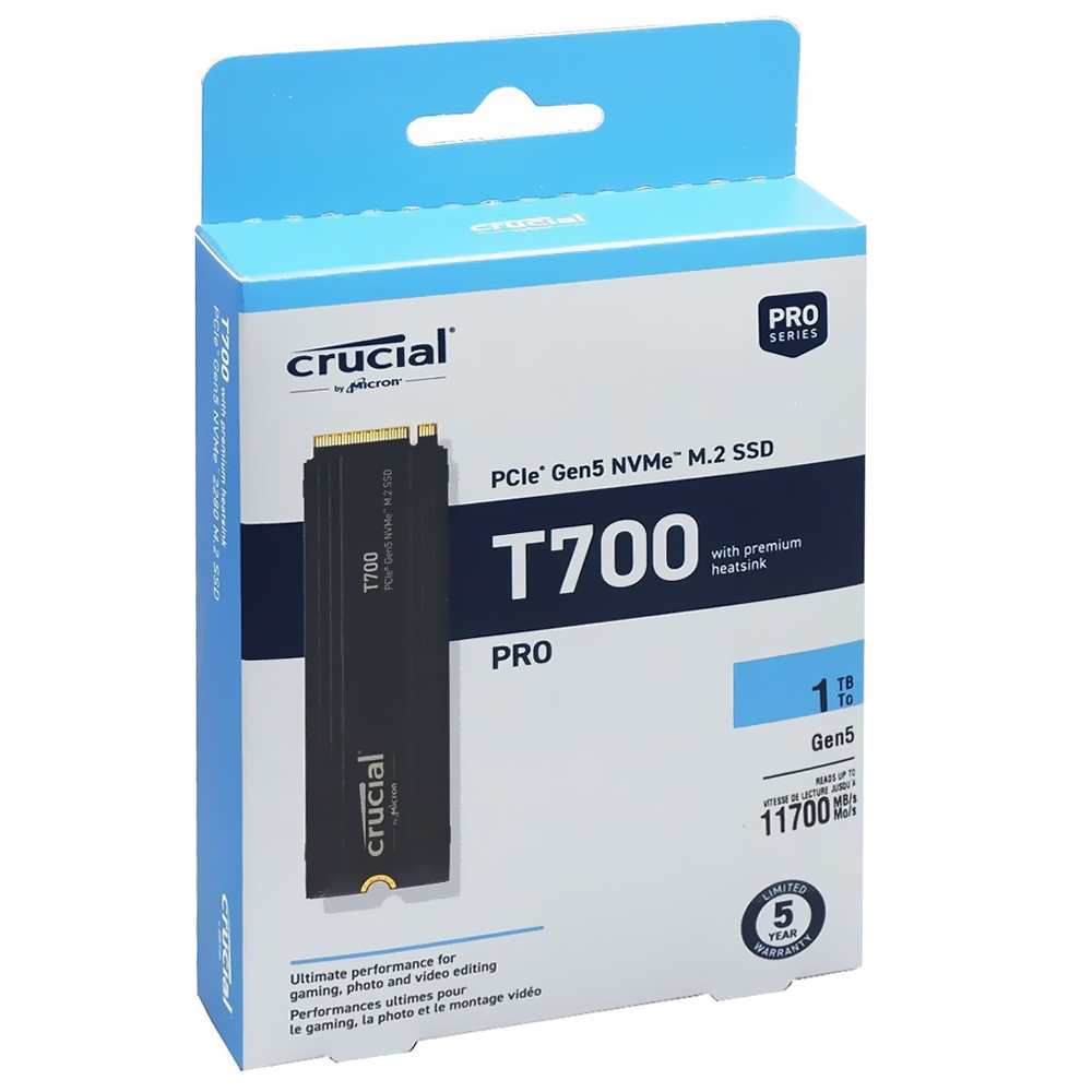 SSD Crucial M.2 1TB T700 Pro NVMe - CT1000T700SSD5