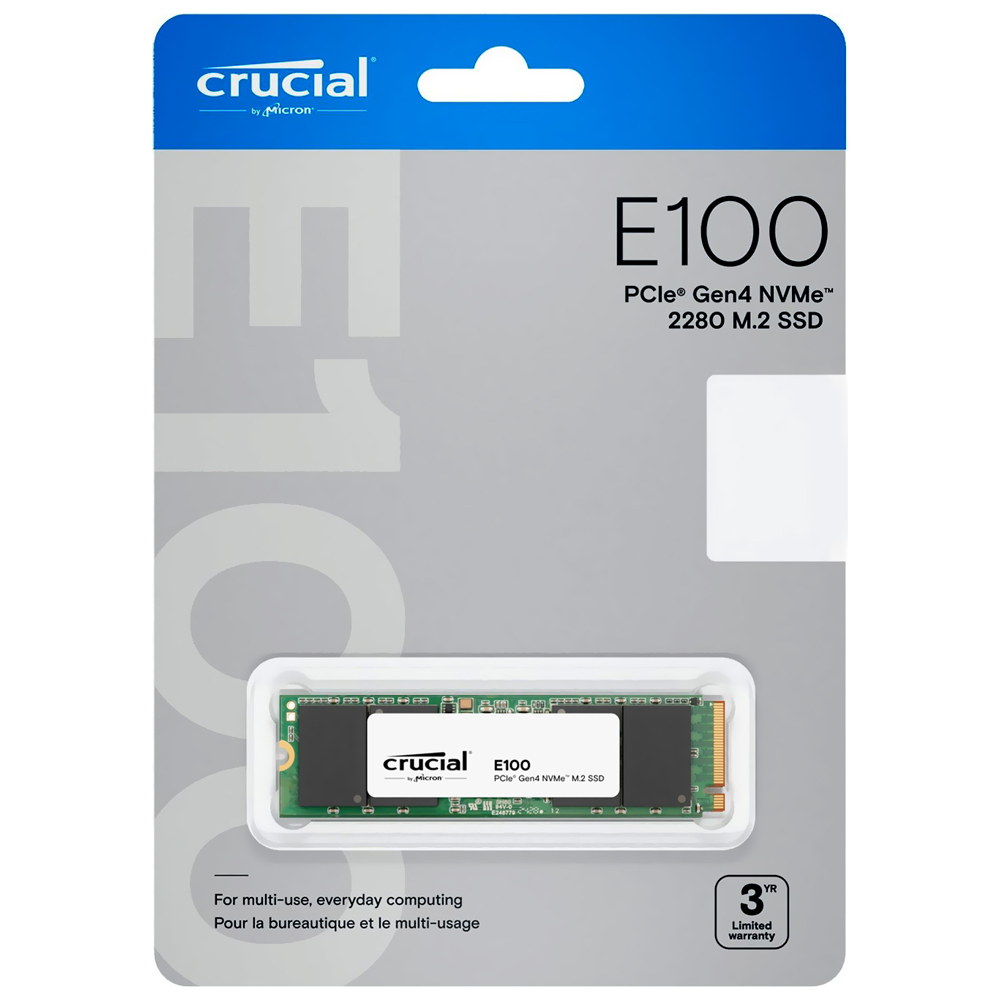 SSD Crucial M.2 480GB E100 NVMe - CT480E100SSD8C