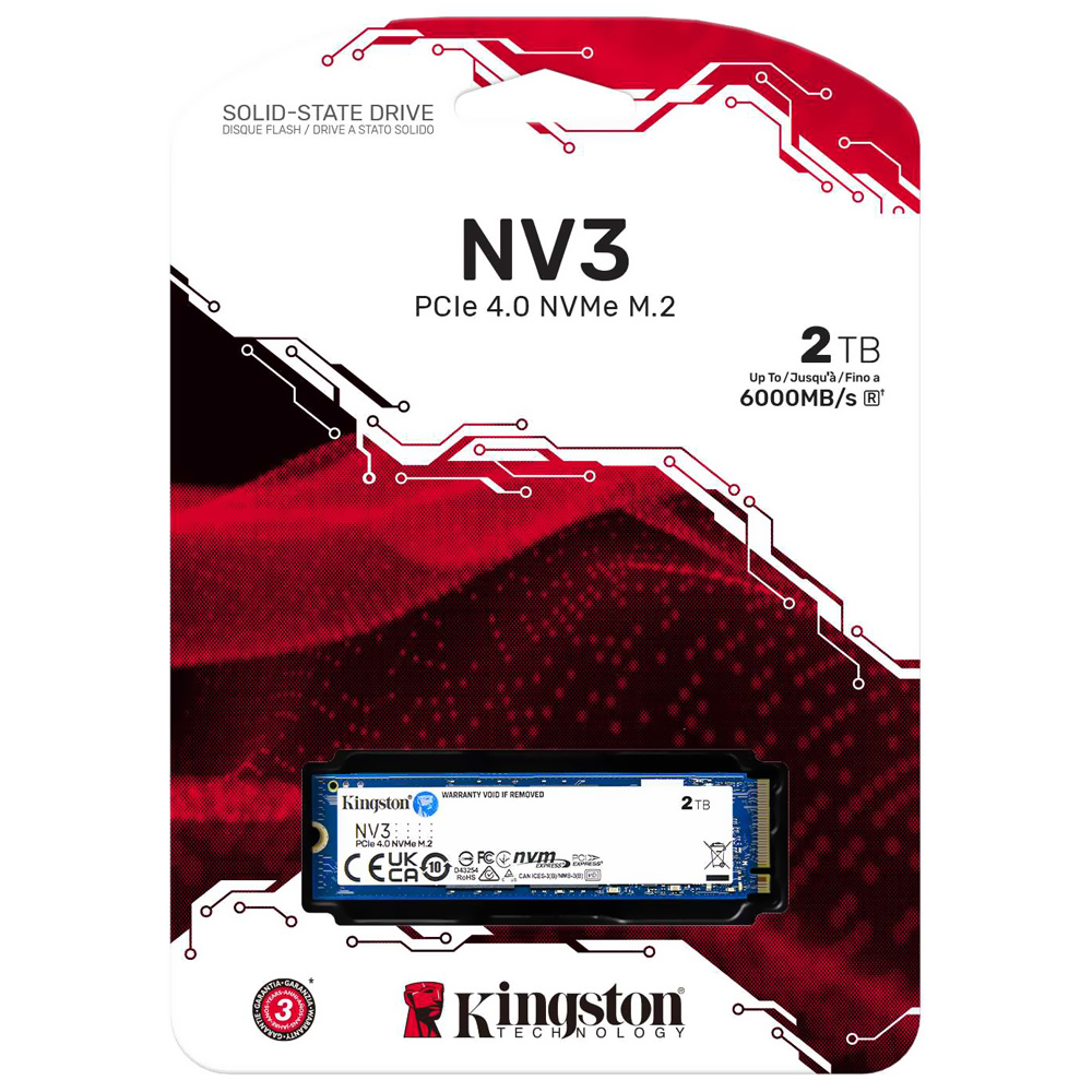 SSD Kingston M.2 2TB NV3 NVMe - SNV3S/2000G