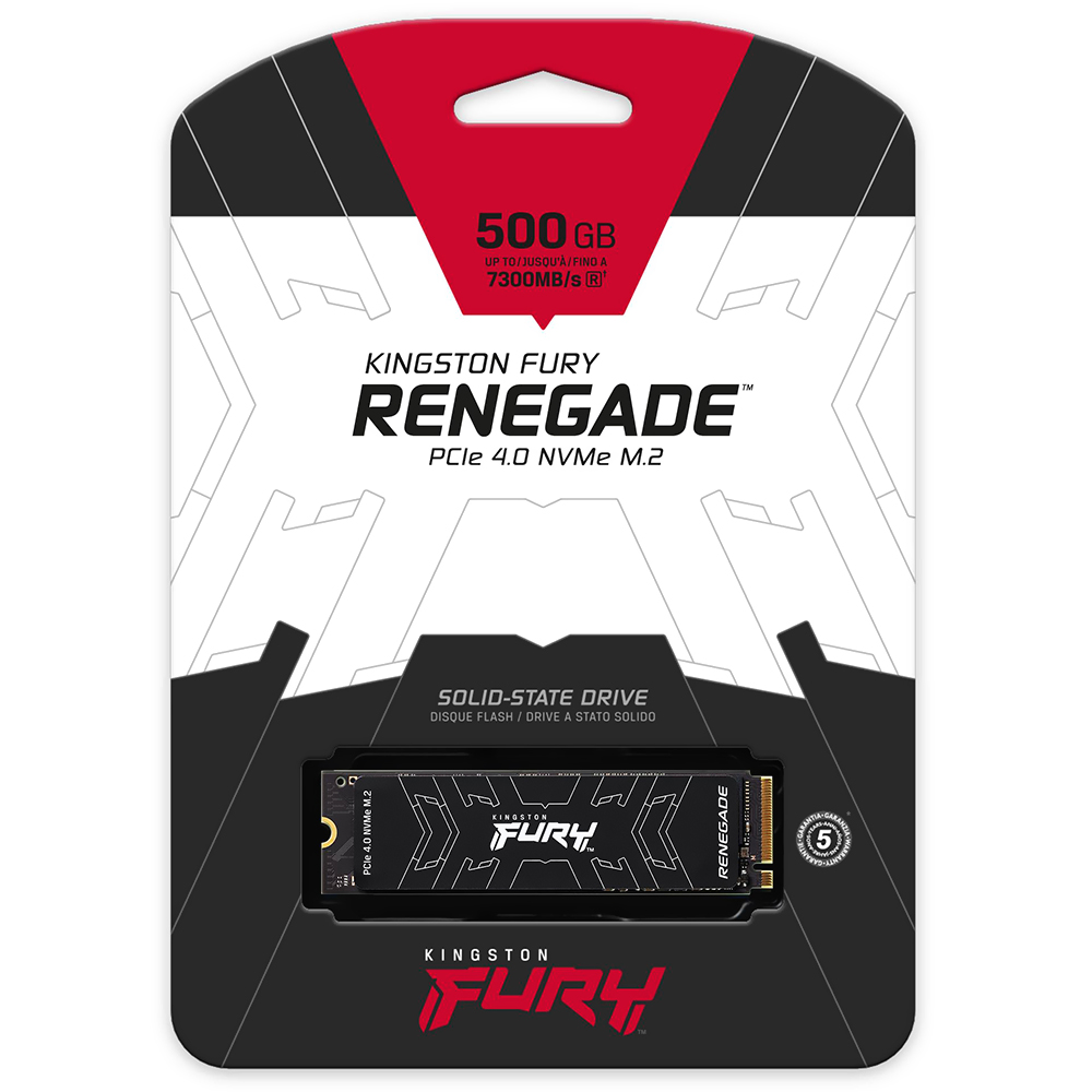 SSD Kingston M.2 500GB Fury Renegade NVMe - SFYRS/500G