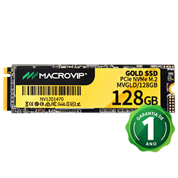 SSD Macrovip M.2 128GB Gold NVMe - MVGLD/128GB