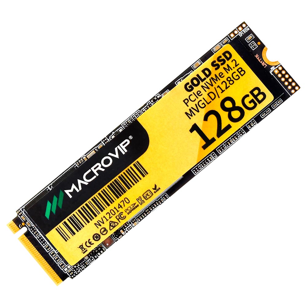 SSD Macrovip M.2 128GB Gold NVMe - MVGLD/128GB