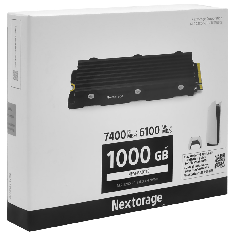 SSD Nextorage M.2 1TB PS5 NVMe - NEM-PAB1TB/N SYM