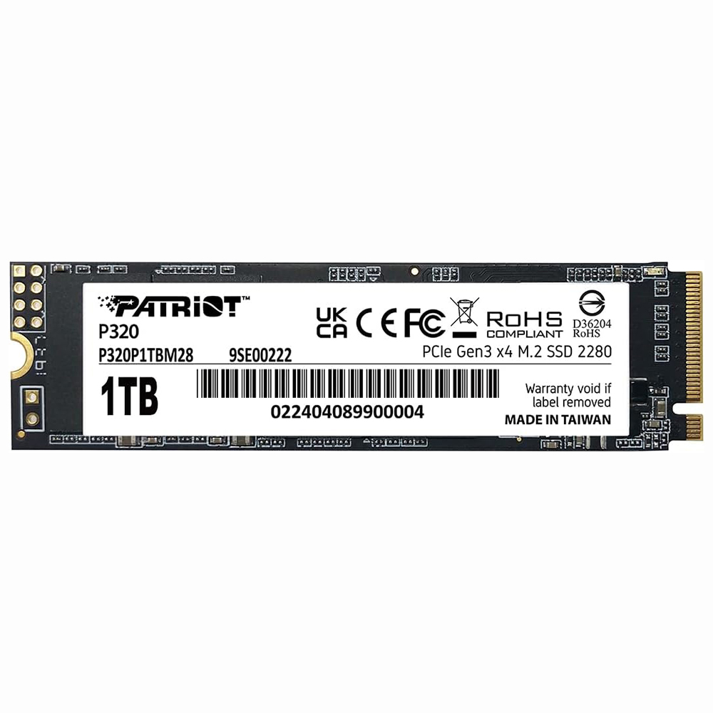 SSD Patriot M.2 1TB P320 NVMe - P320P1TBM28