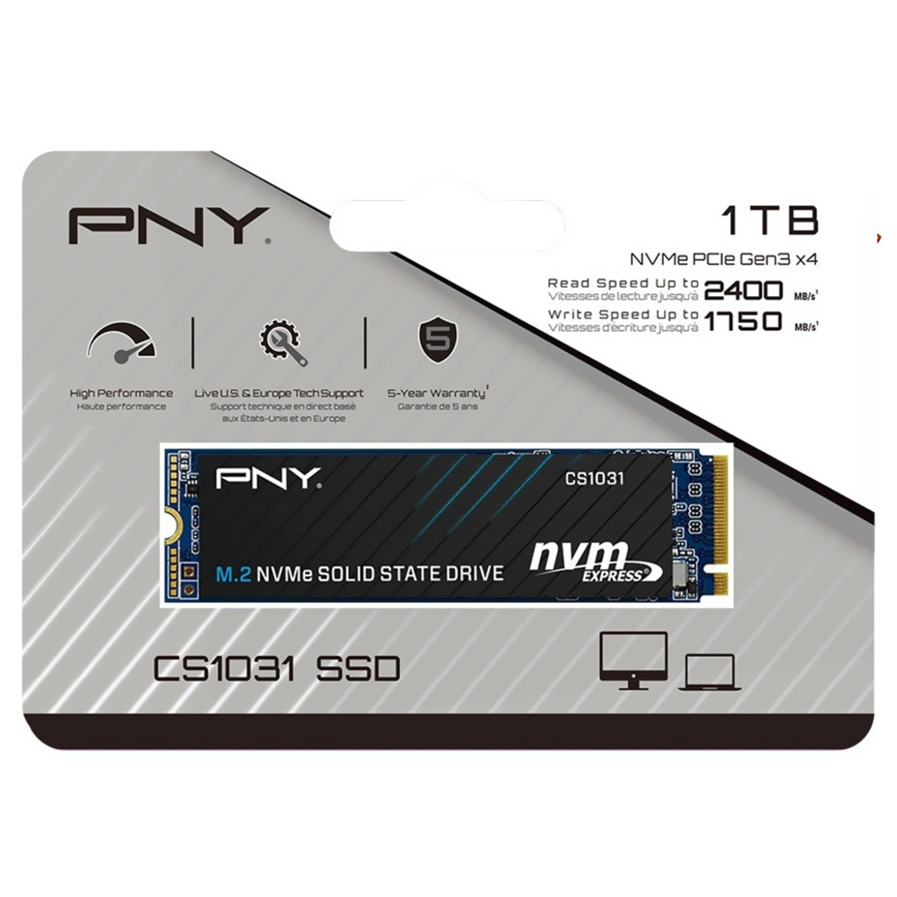 SSD PNY M.2 1TB CS1031 NVMe - M280CS1031-1TB-CL