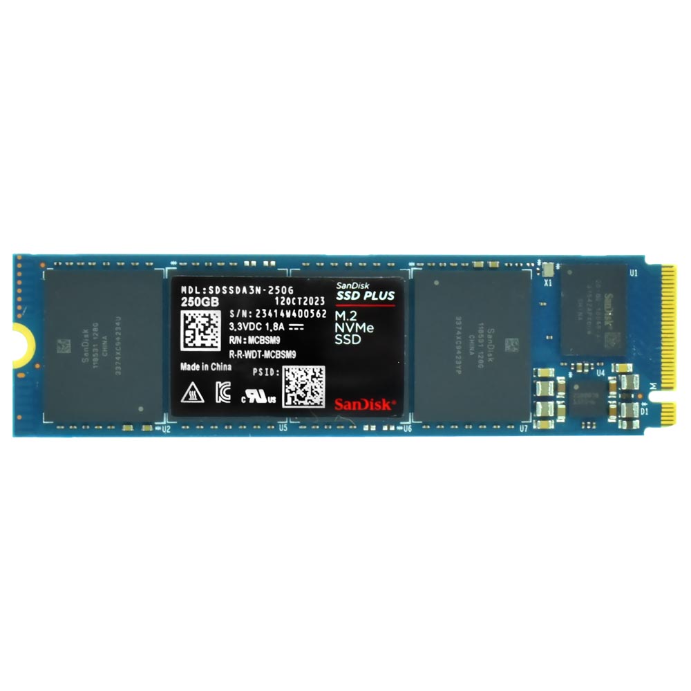 SSD SanDisk M.2 250GB Plus NVMe - SDSSDA3N-250G-G26