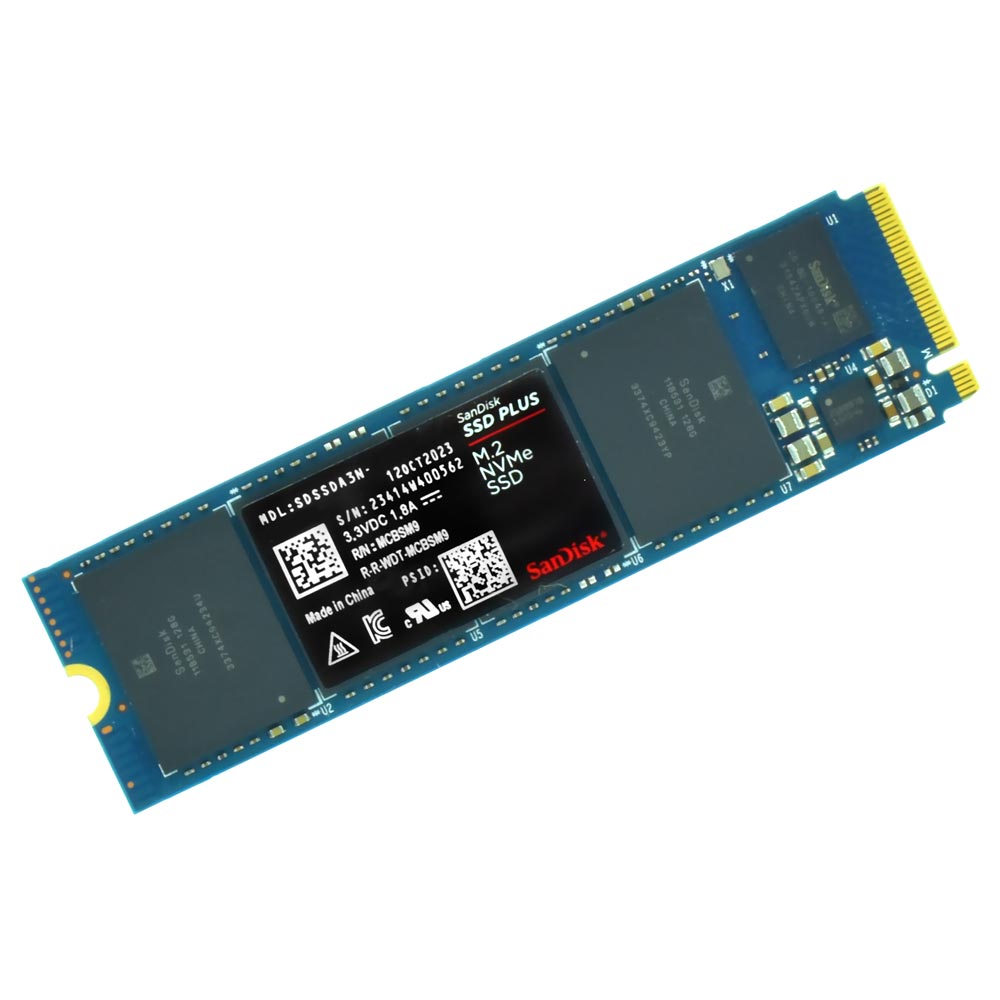 SSD SanDisk M.2 500GB Plus NVMe - SDSSDA3N-500G-G26