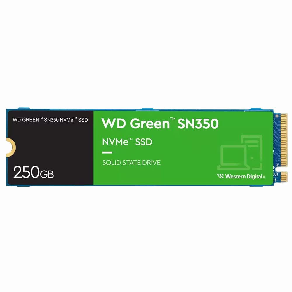 SSD Western Digital M.2 250GB SN350 Green NVMe - WDS250G2G0C