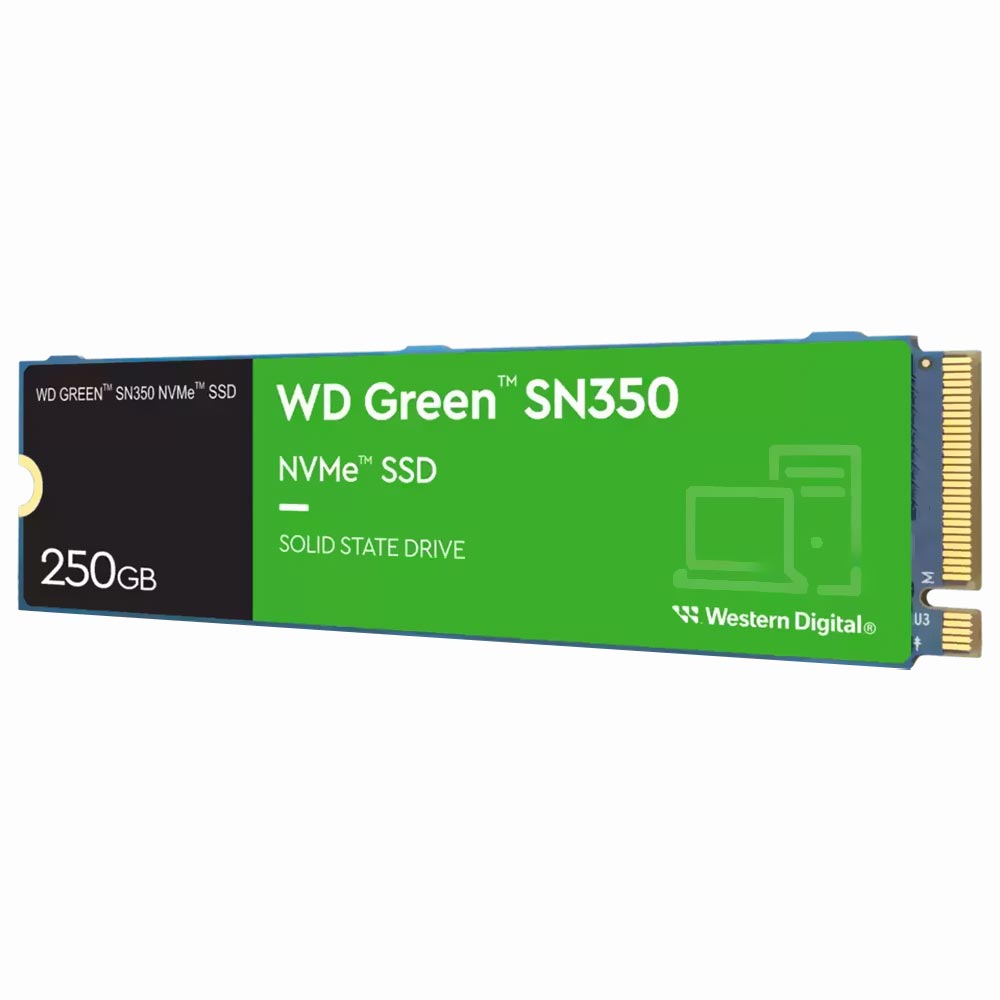 SSD Western Digital M.2 250GB SN350 Green NVMe - WDS250G2G0C