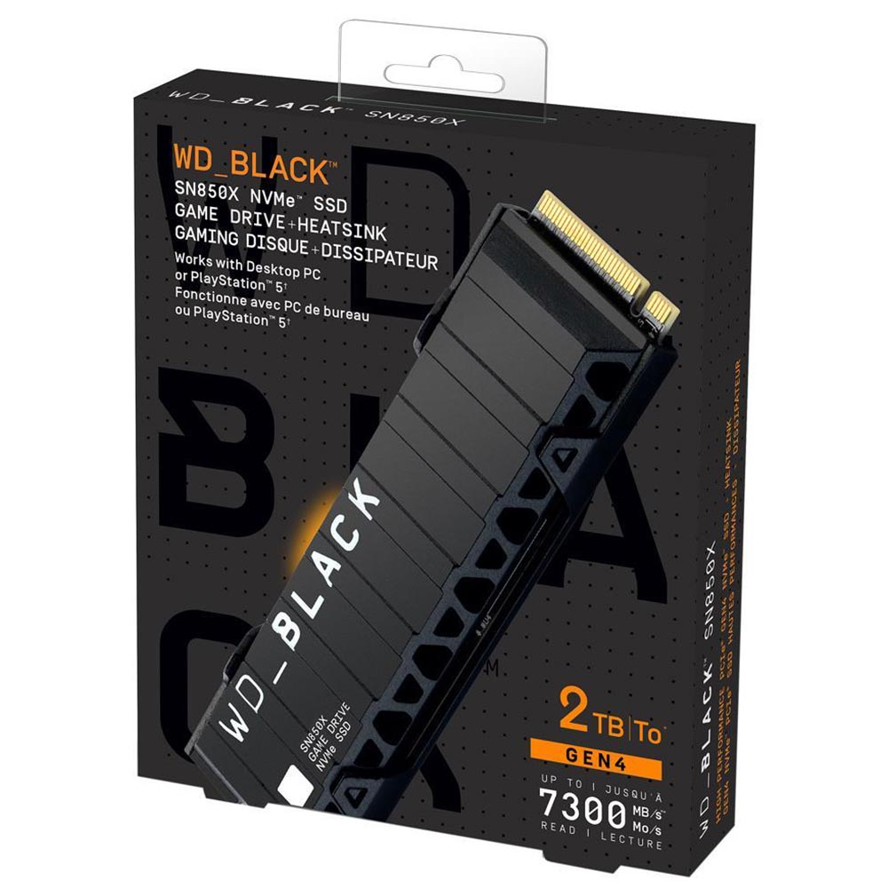 SSD Western Digital M.2 2TB SN850X Black NVMe - WDS200T2XHE-00BCA0