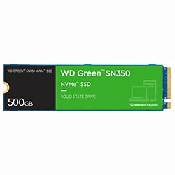 SSD Western Digital M.2 500GB SN350 Green NVMe - WDS500G2G0C