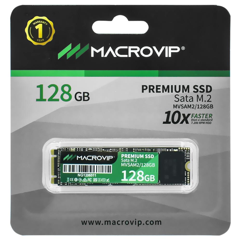 SSD Macrovip M.2 128GB SATA 3 -MVSAM2/128GB