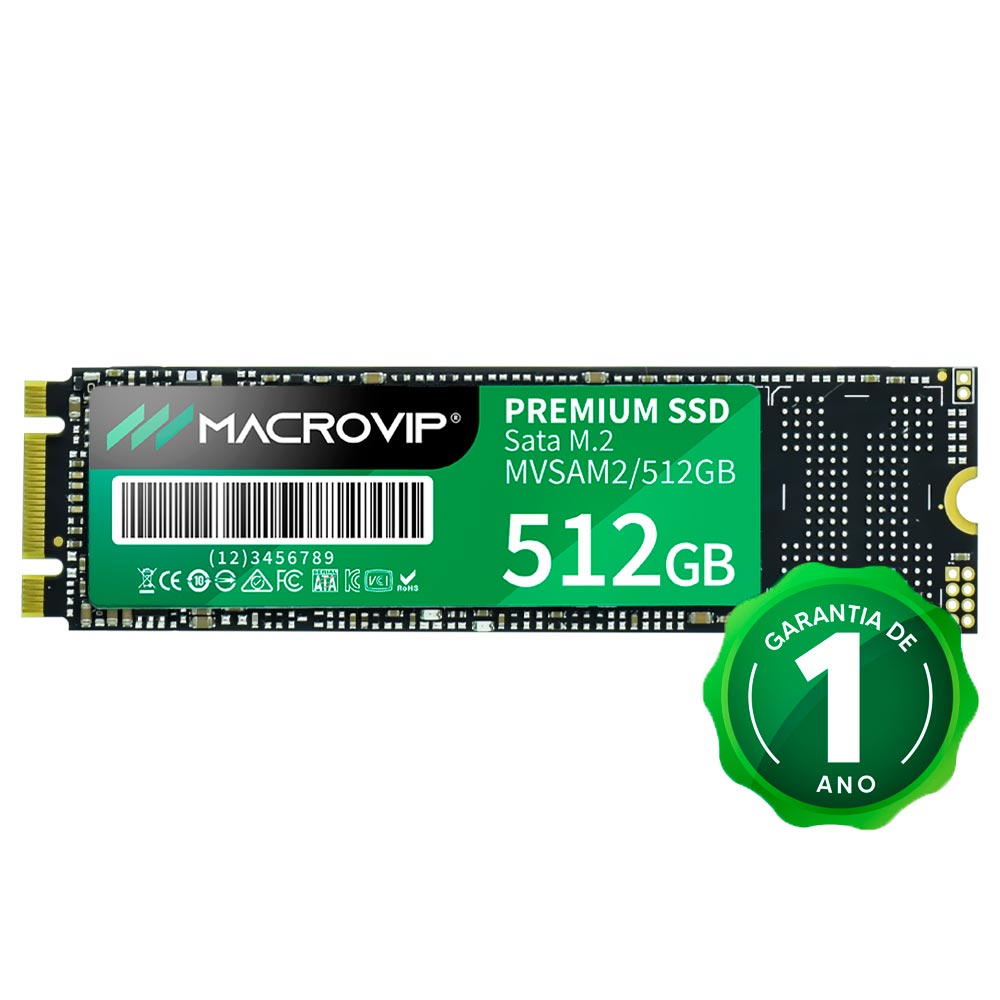 SSD Macrovip M.2 512GB SATA 3 - MVSAM2/512GB