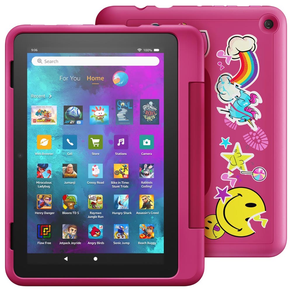 Tablet Amazon Fire HD8 Kids Pro 2GB de RAM / 32GB / Tela 8" - Rainbow Universe - Roxo (2022)
