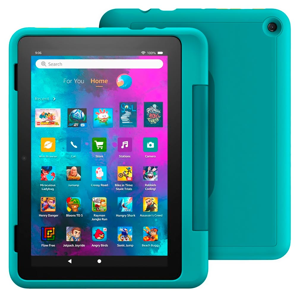 Tablet Amazon Fire HD8 Kids Pro 2GB de RAM / 32GB / Tela 8" - Teal Verde (2022)