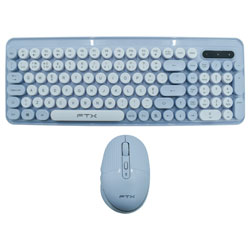 Teclado + Mouse FTX GK02 Wireless / Português - Roxo