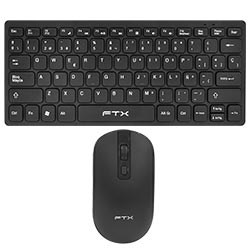 Teclado + Mouse FTX GK03 Wireless / Espanhol - Preto