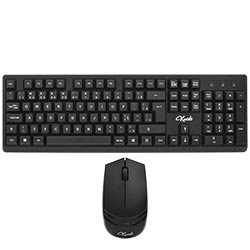 Teclado + Mouse KRAB KBKTM15 Wireless / Português - Preto