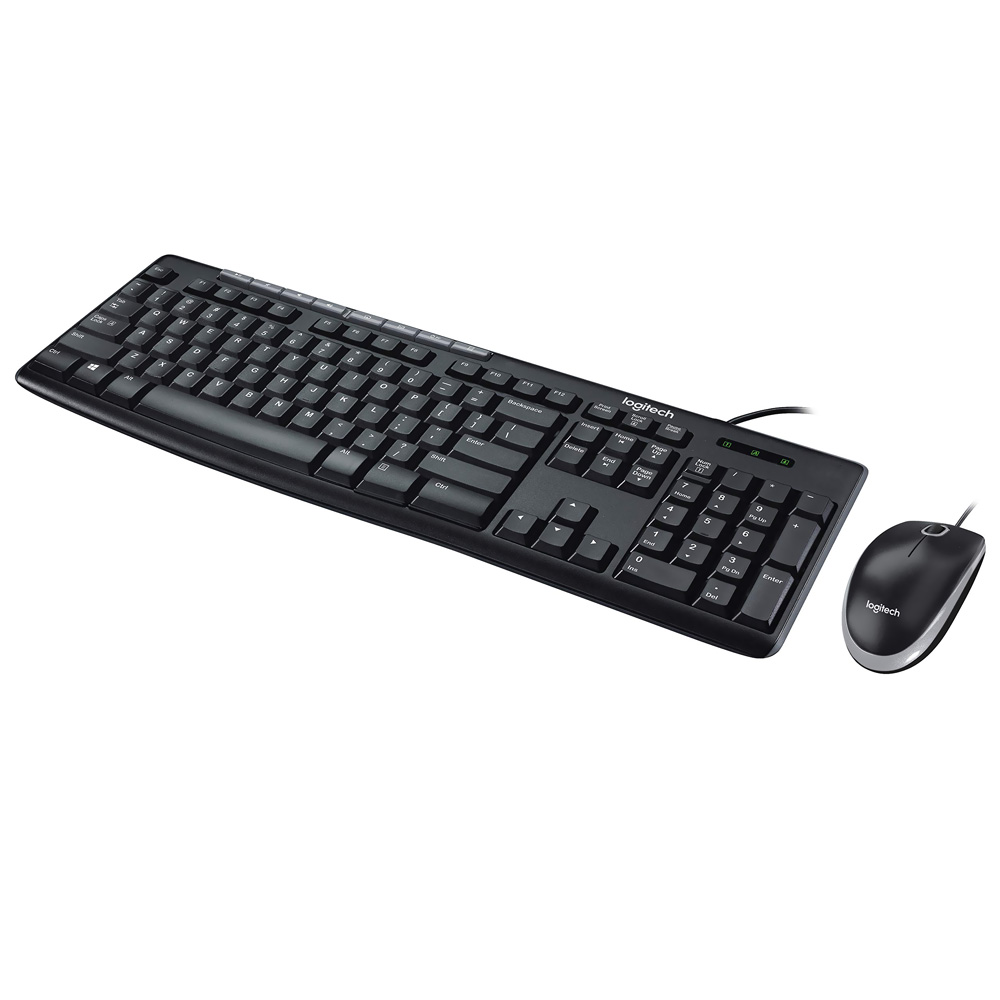 Teclado + Mouse Logitech MK200 USB / Inglês - Preto (920-002714)