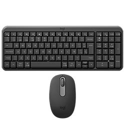 Teclado + Mouse Logitech MK250 Wireless / Espanhol - Cinza / Preto (920-013513)