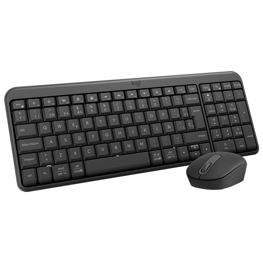 Teclado + Mouse Logitech MK250 Wireless / Espanhol - Cinza / Preto (920-013513)
