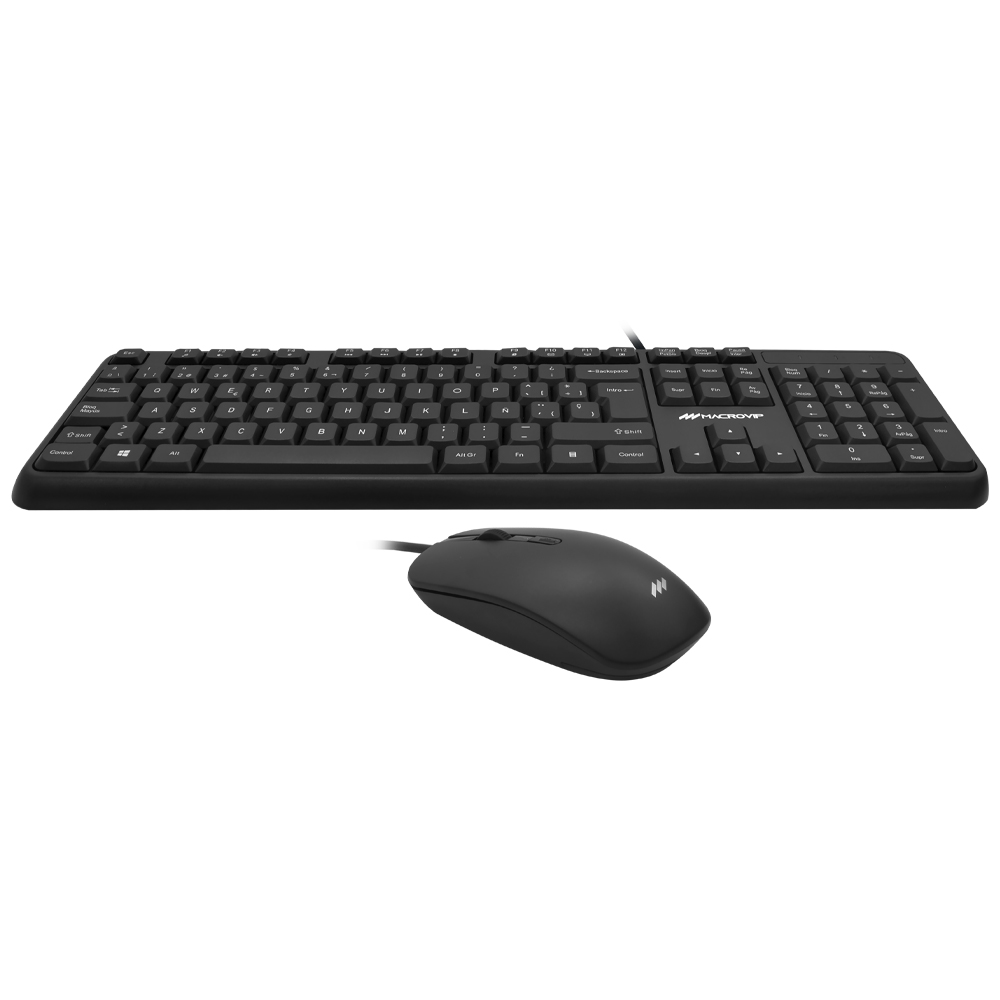 Teclado + Mouse Macrovip MV-MK200UB-SP USB / Espanhol - Preto