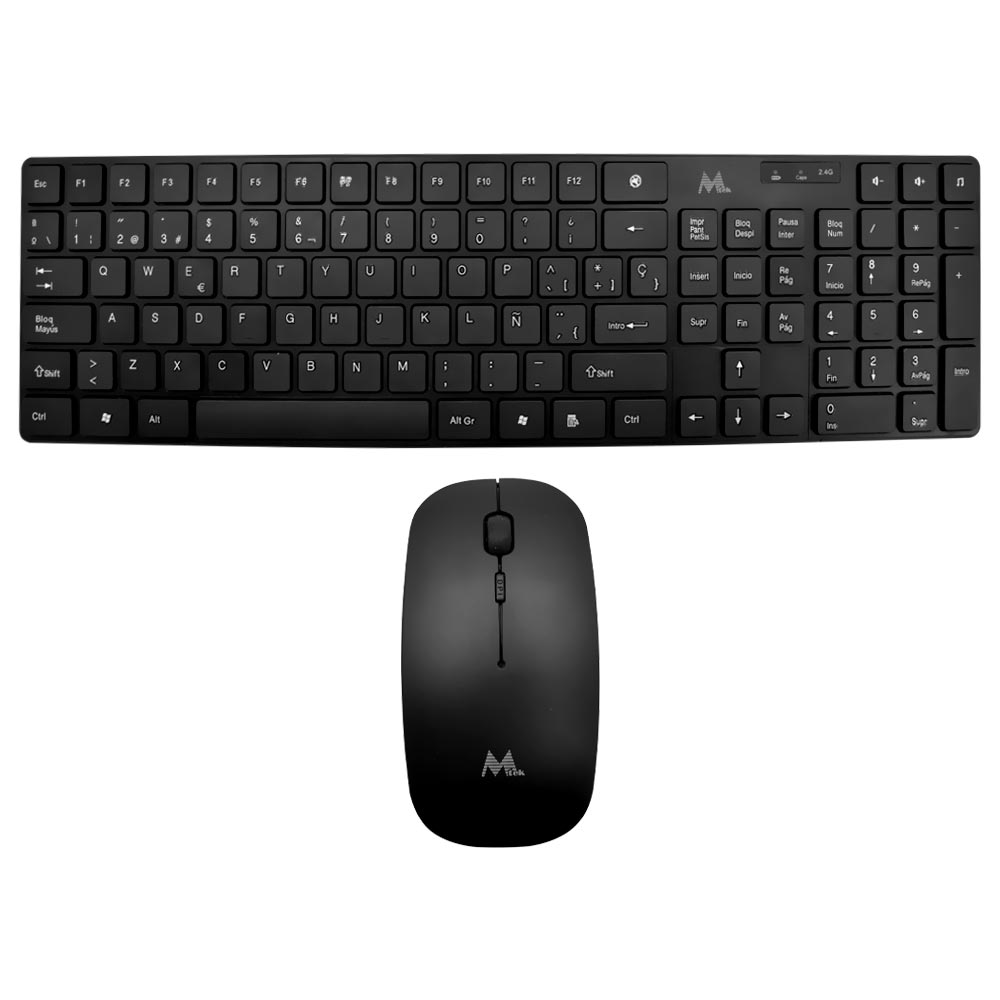 Teclado + Mouse Mtek KM5197B Wireless / Espanhol - Preto