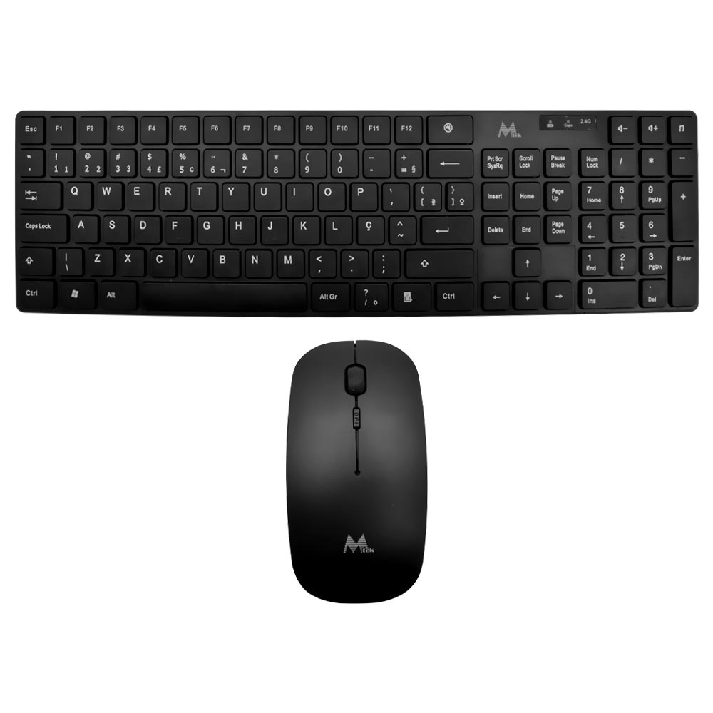 Teclado + Mouse Mtek KM5197B Wireless / Português - Preto