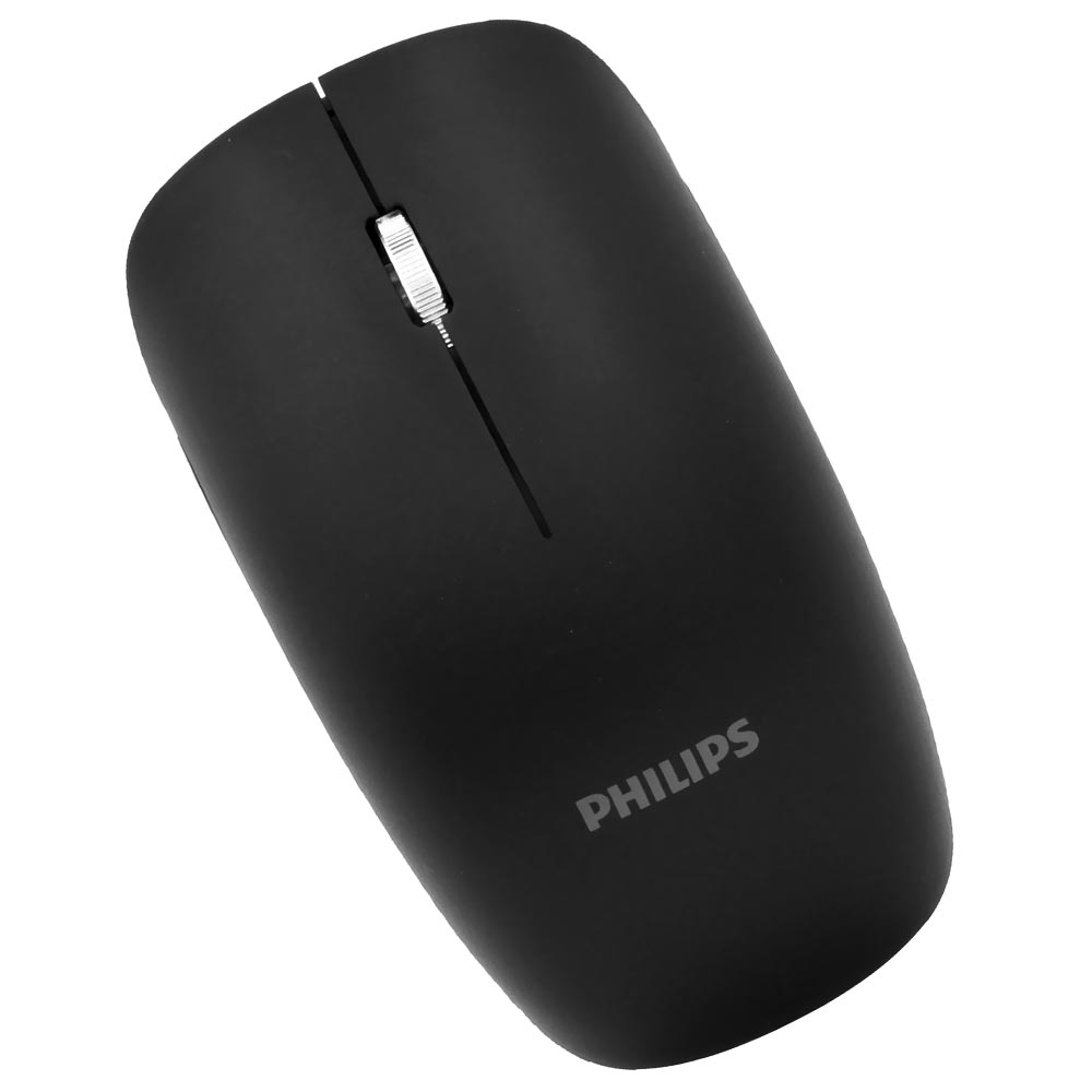Teclado + Mouse Philips C602 SPT6602B / Espanhol - Preto