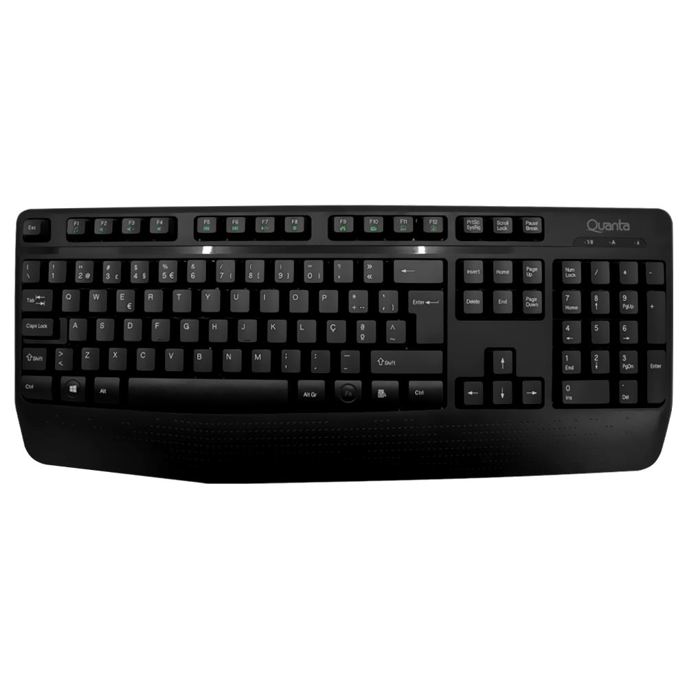 Teclado + Mouse Quanta QTKTM12 Wireless / Português - Preto