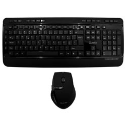 Teclado + Mouse Quanta QTKTM1600 Wireless /  Português - Preto