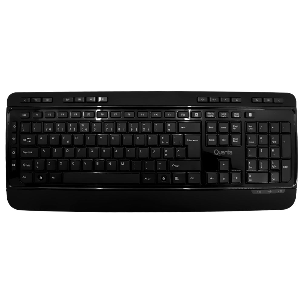 Teclado + Mouse Quanta QTKTM1600 Wireless /  Português - Preto