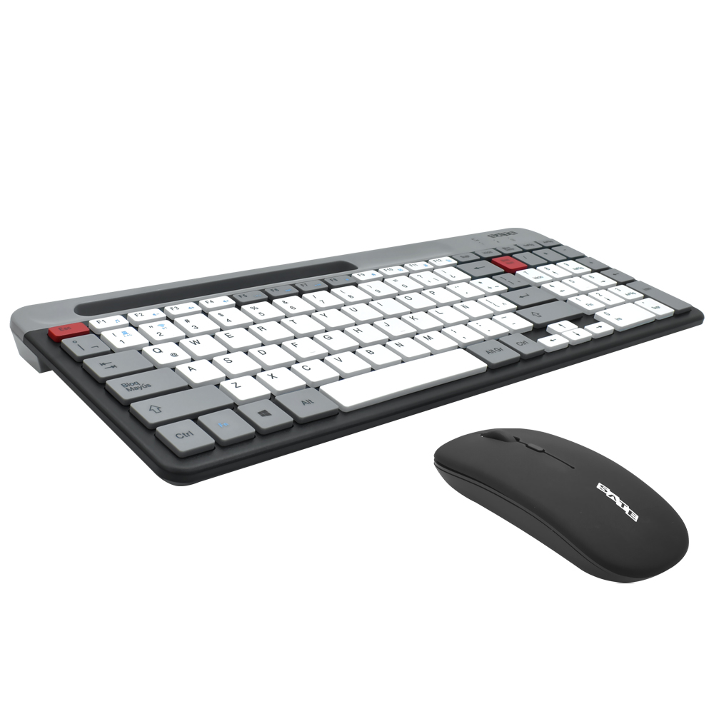 Teclado + Mouse Satellite AK-622G BT Wireless / Espanhol - Cinza / Preto