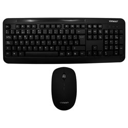 Teclado + Mouse Satellite AK-725G Wireless / Espanhol - Preto 