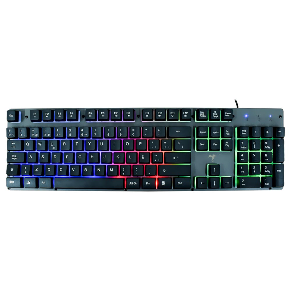 Teclado Gamer Kolke KGT-505 Nemesis USB / RGB / Espanhol - Preto