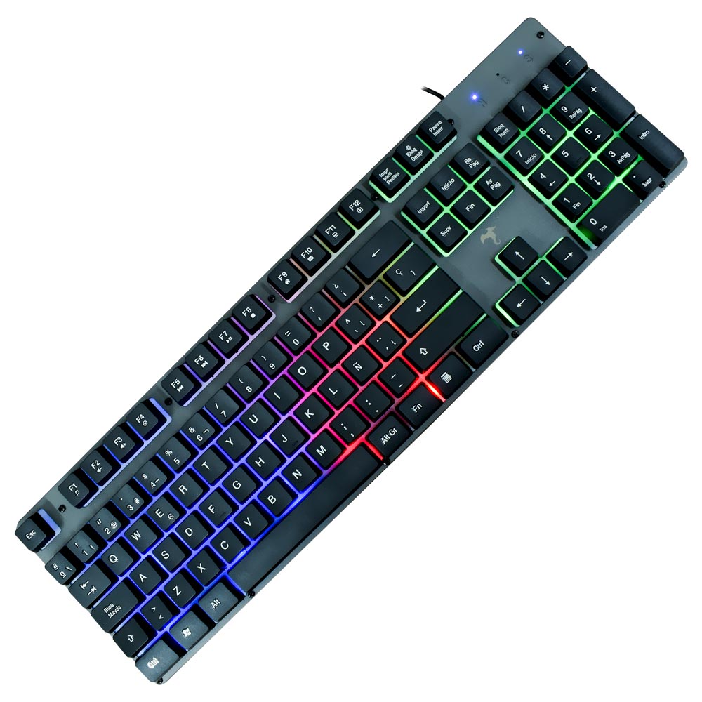 Teclado Gamer Kolke KGT-505 Nemesis USB / RGB / Espanhol - Preto