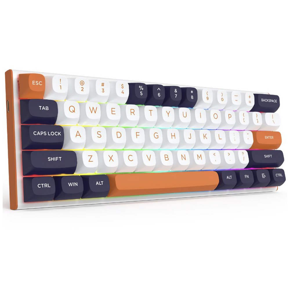 Teclado Gamer Magnético Redragon FIDD K683WBO-RGB-M USB / Inglês - Branco