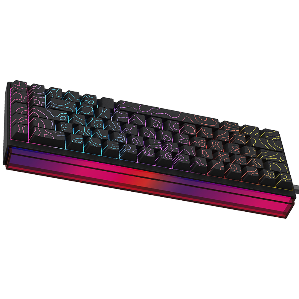 Teclado Gamer Mecânico Ajazz NK68 Nacodexx Mini USB / RED / Inglês - Preto (987007)