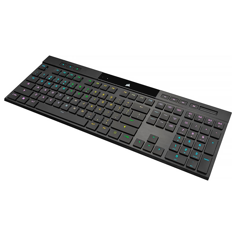 Teclado Gamer Mecânico Corsair K100 Air Wireless / RGB / Cherry MX / Inglês - Preto (CH-913A01U-NA)