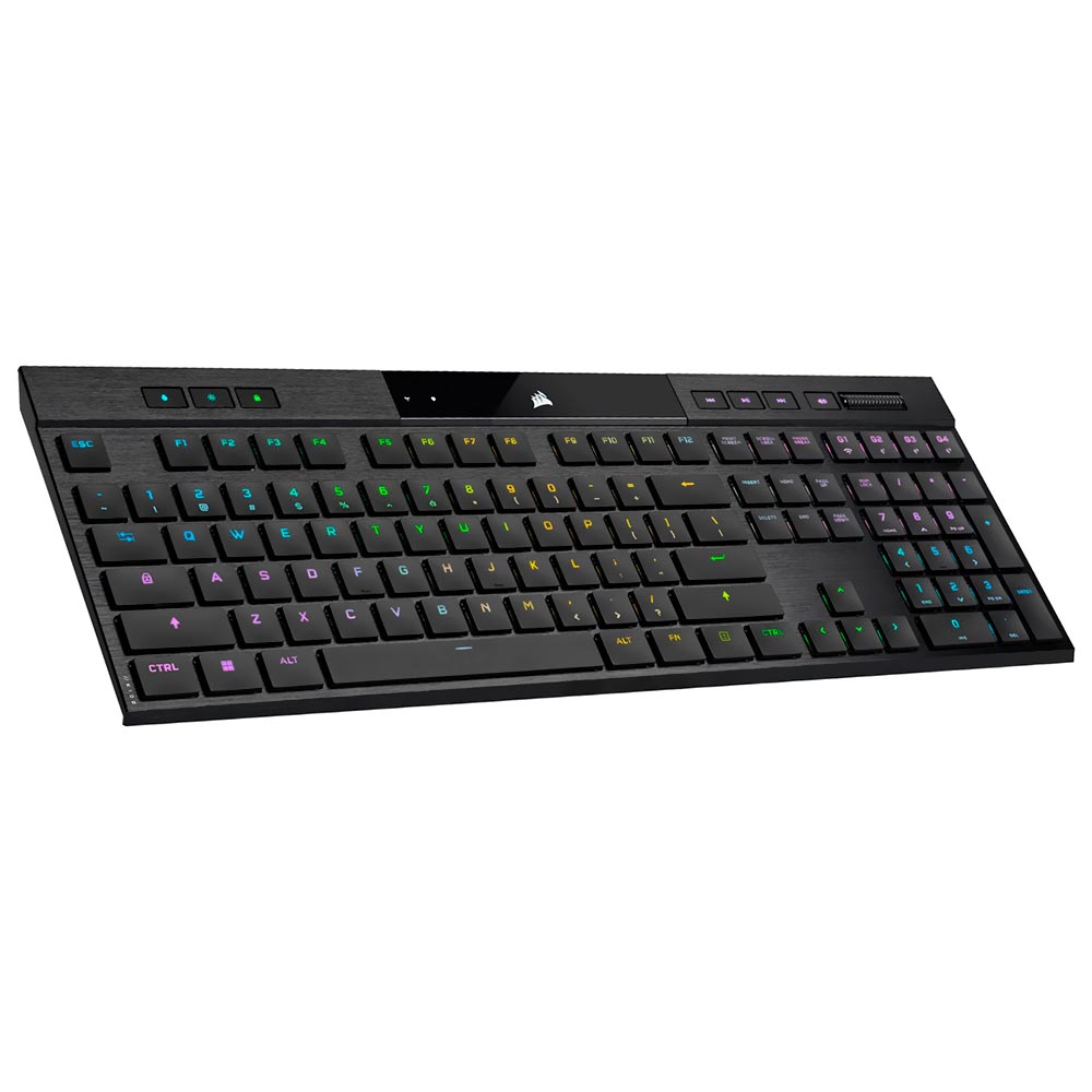 Teclado Gamer Mecânico Corsair K100 Air Wireless / RGB / Cherry MX / Inglês - Preto (CH-913A01U-NA)