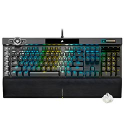 Teclado Gamer Mecânico Corsair K100 USB / RGB / Inglês - Preto (CH-912A014-NA)