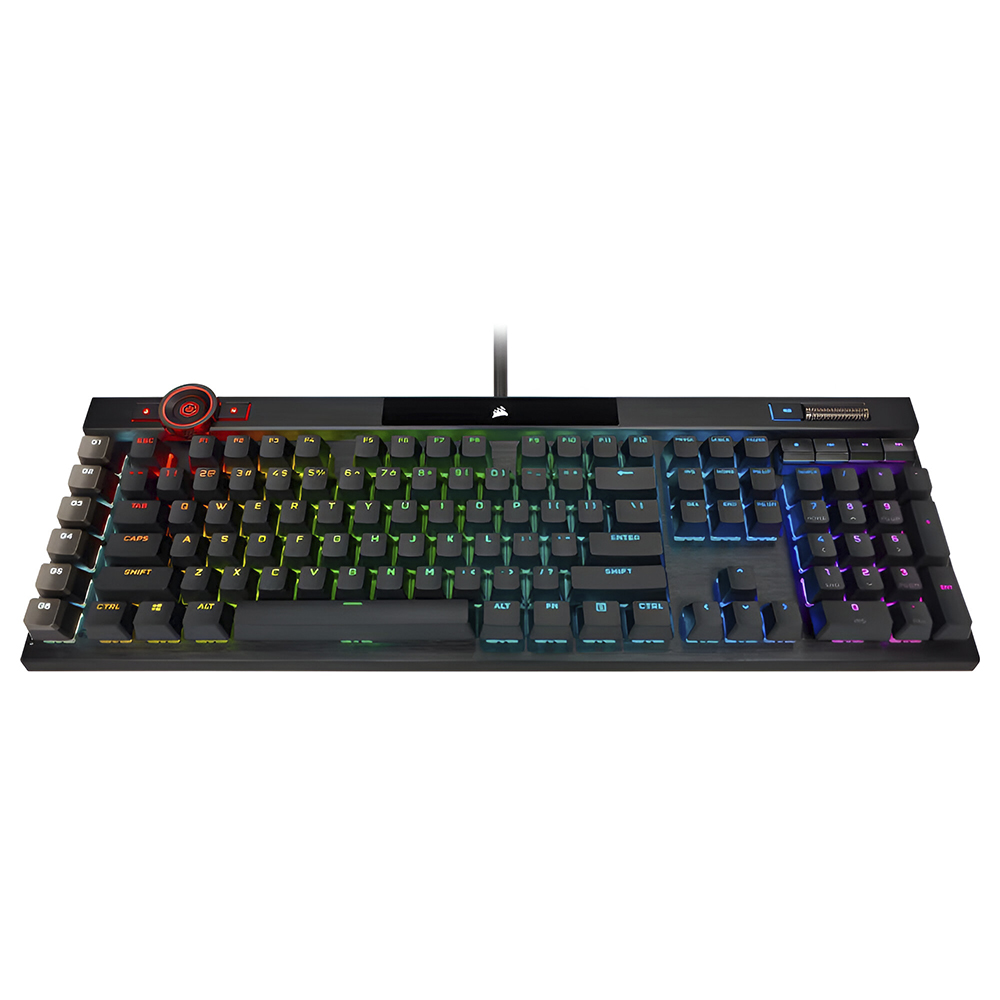 Teclado Gamer Mecânico Corsair K100 USB / RGB / Inglês - Preto (CH-912A014-NA)