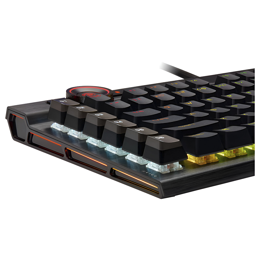 Teclado Gamer Mecânico Corsair K100 USB / RGB / Inglês - Preto (CH-912A014-NA)