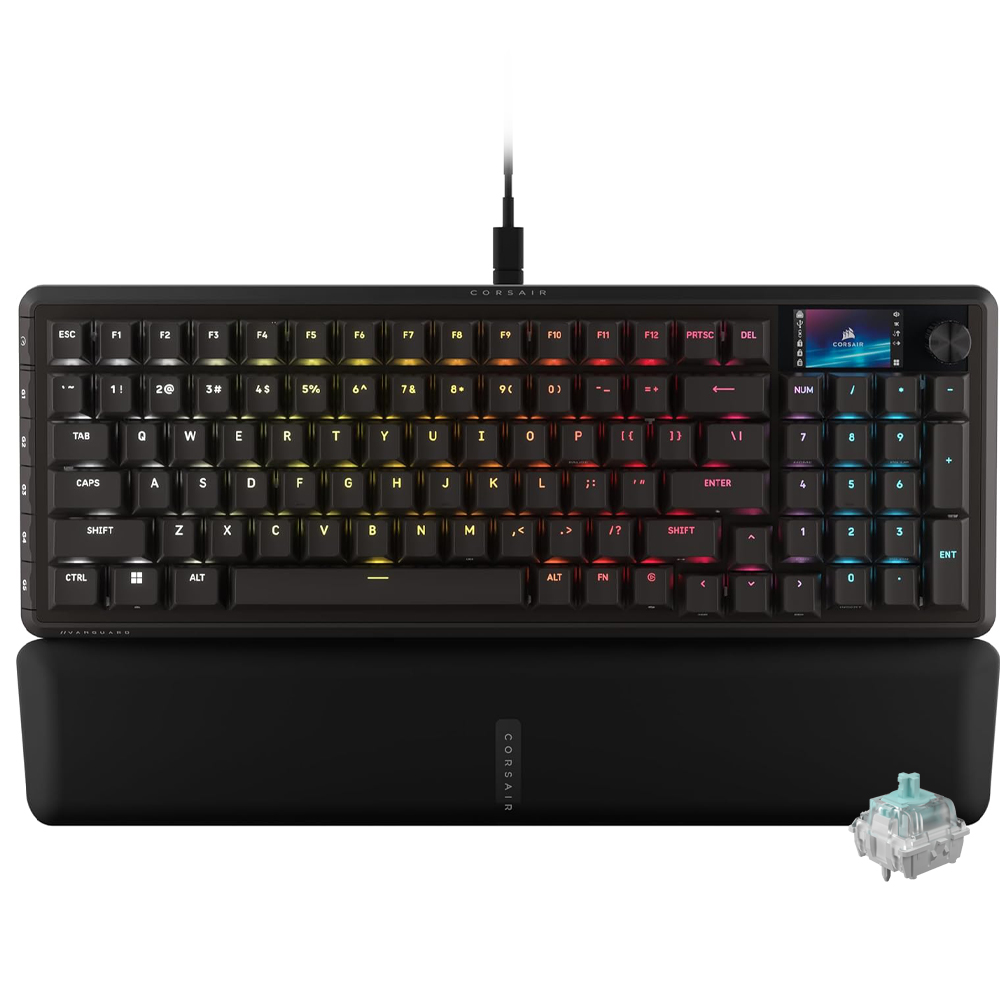 Teclado Gamer Mecânico Corsair Vanguard Pro 96 USB / RGB / MGX / Inglês - Preto (CH-91E911G-NA)