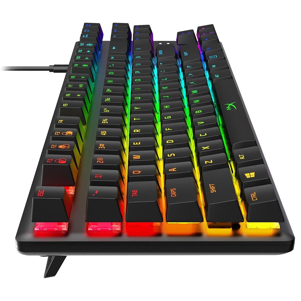 Teclado Gamer Mecânico HP Hyperx Alloy Origins Core USB / RGB / Aqua / Inglês - Preto (4P5P1AA#ABA)